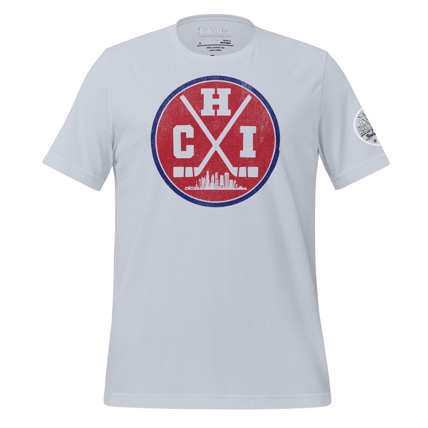 Chicago Hockey Logo Unisex T-Shirt by Alpha Hockey Club