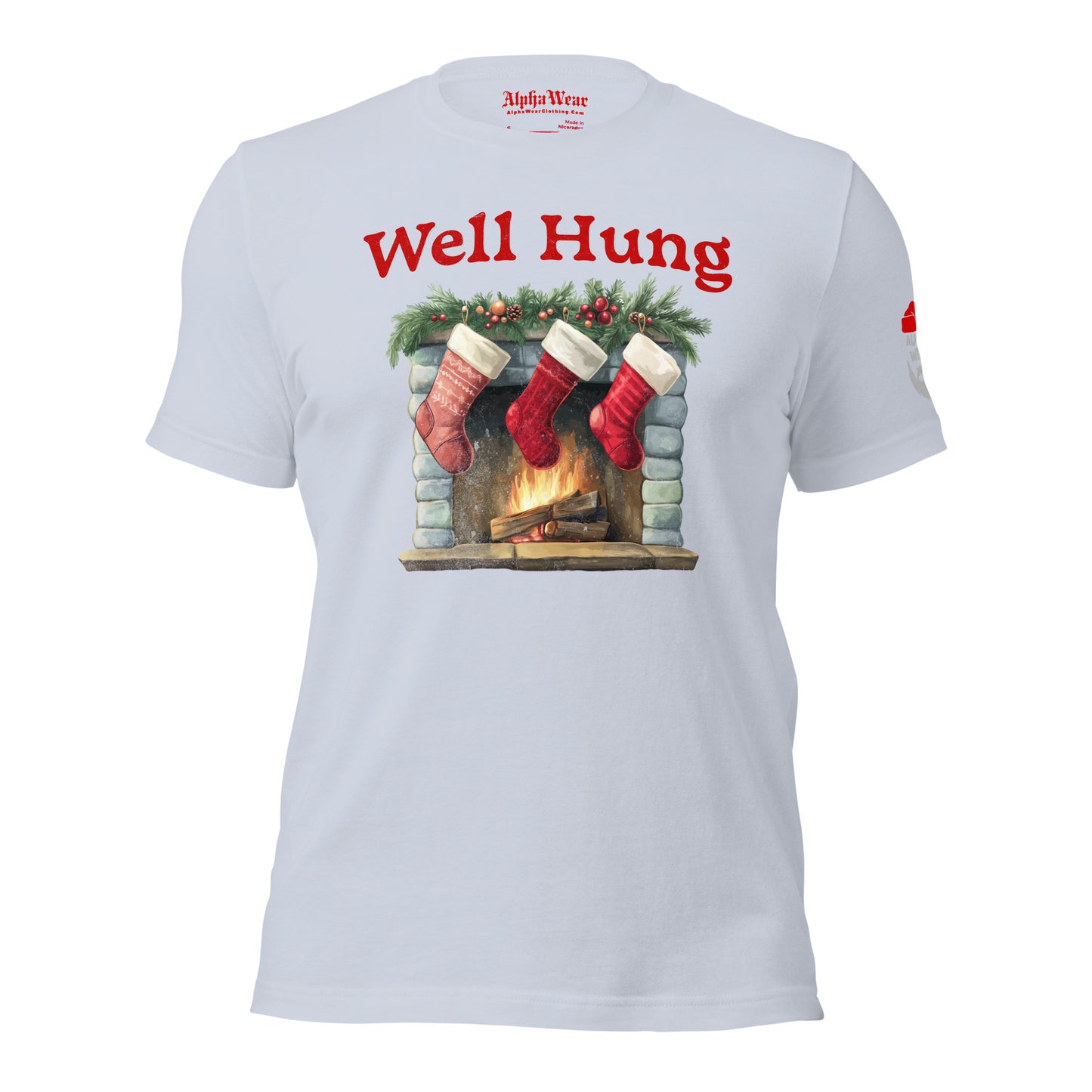 “Well Hung” Christmas Holiday T-Shirt by Alpha Wear