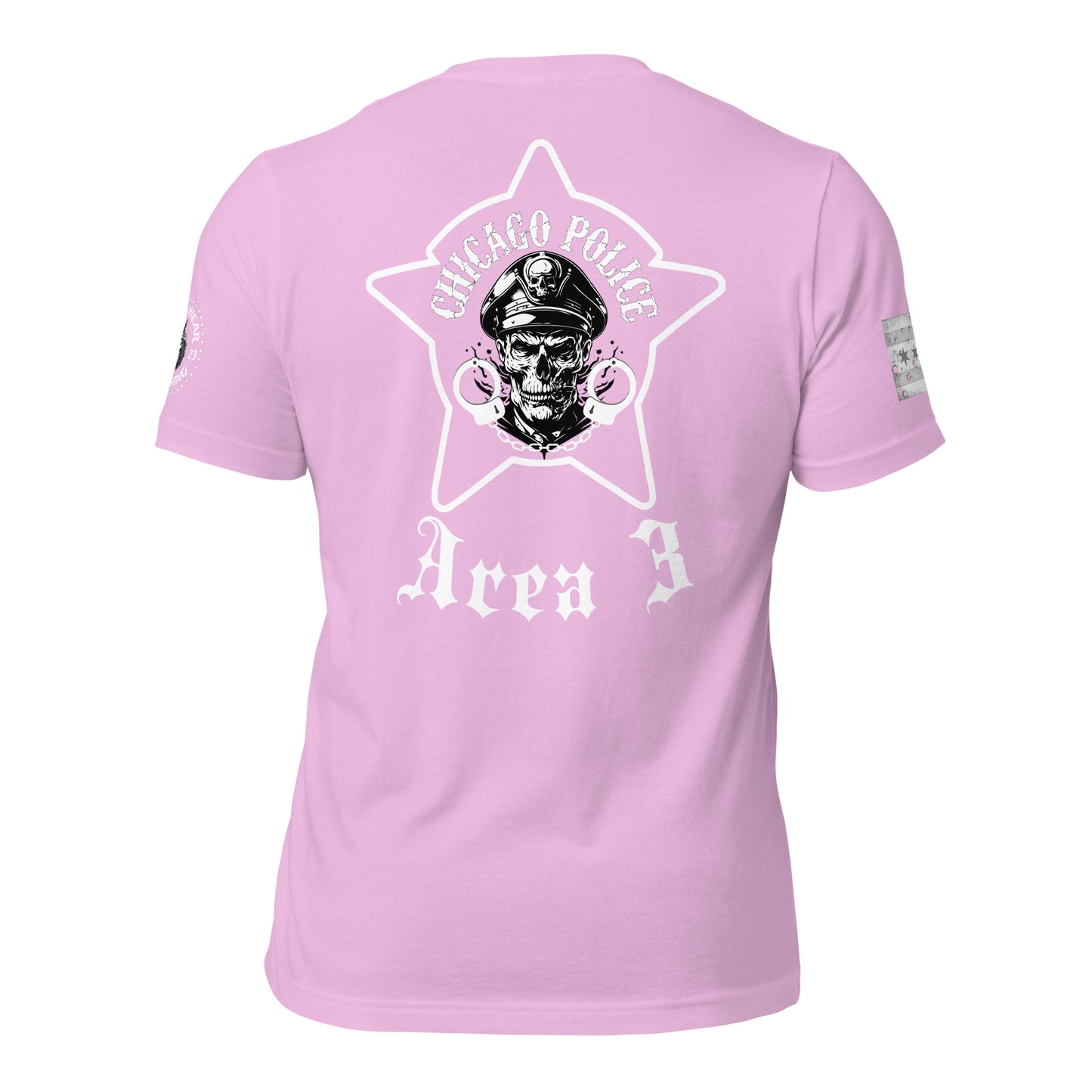 Area 3 - Chicago Police Area 3 Detective Division - CPD Biker Inspired T-Shirt