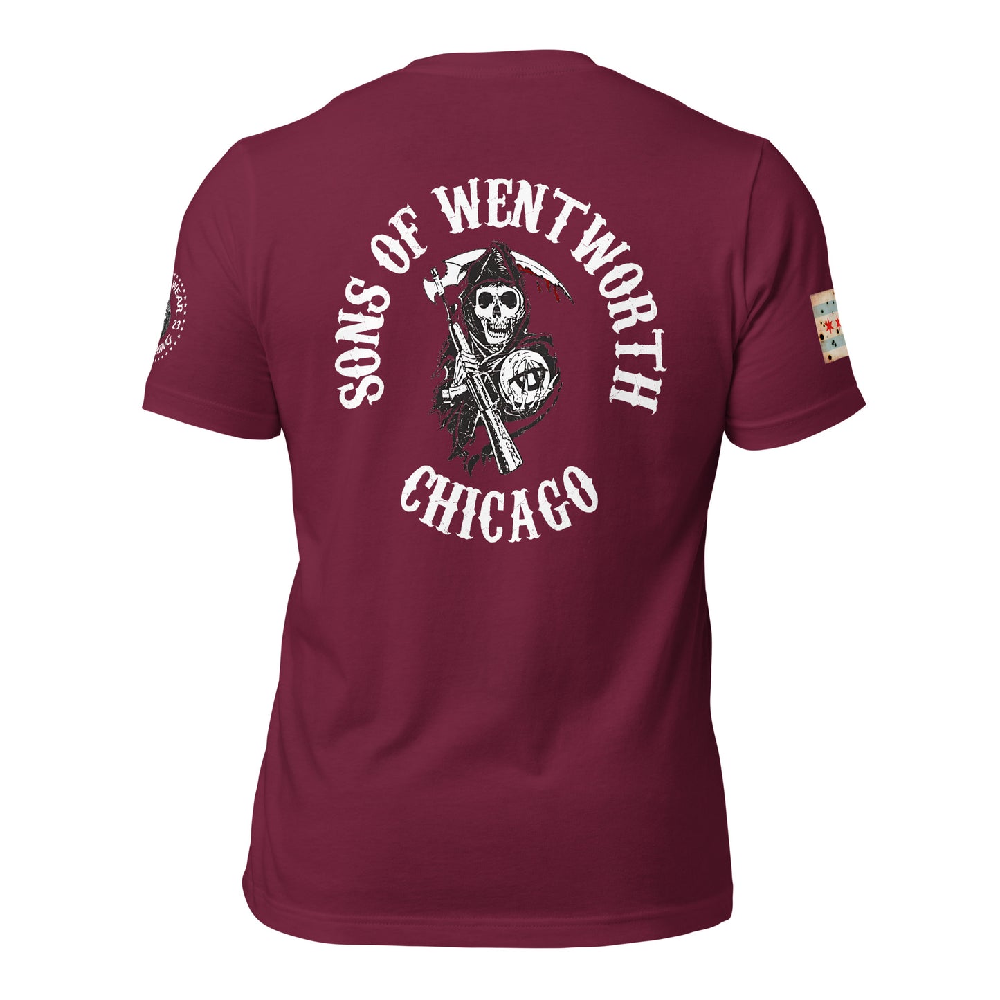 District 002 - Wentworth: Chicago Police Sons of Anarchy Inspired Tee Shirt