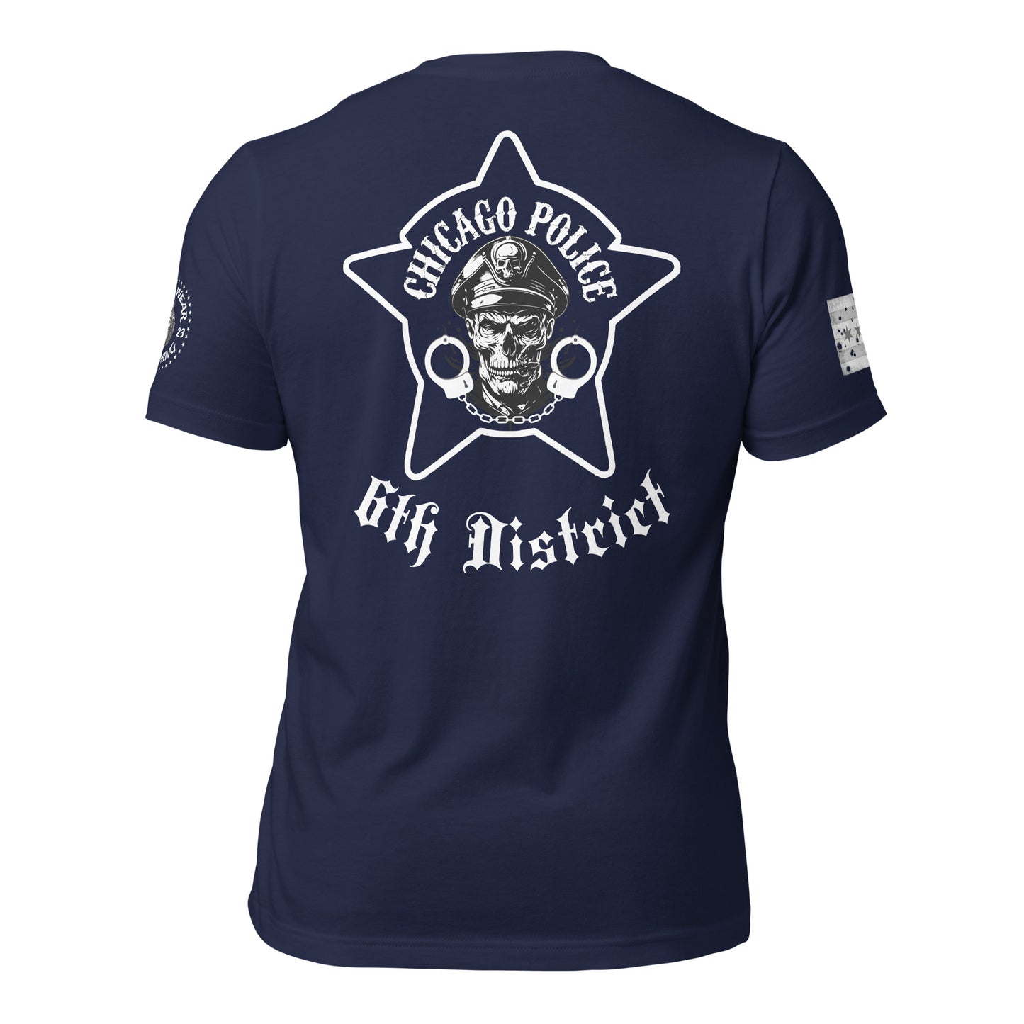 District 006 - Gresham: Chicago Police 006th District Gresham - CPD Biker Inspired Tee Shirt