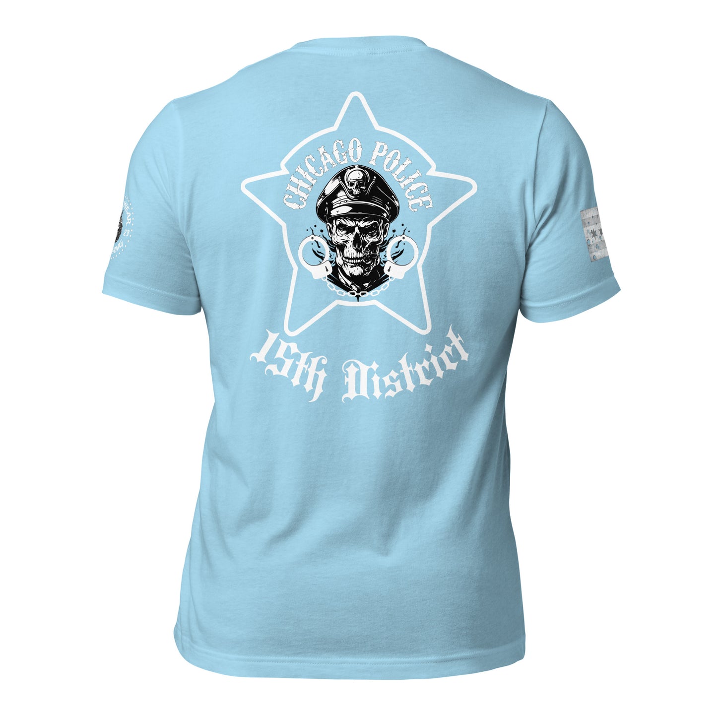 District 015 - Chicago Police 015th District Austin - CPD Biker Inspired Tee Shirt