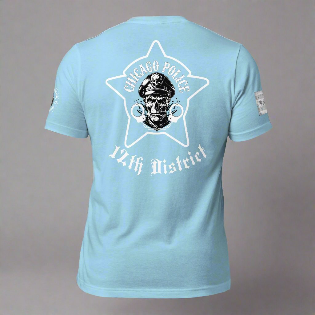 District 012 - Near West: Chicago Police CPD Biker Inspired Tee Shirt by Alpha Wear