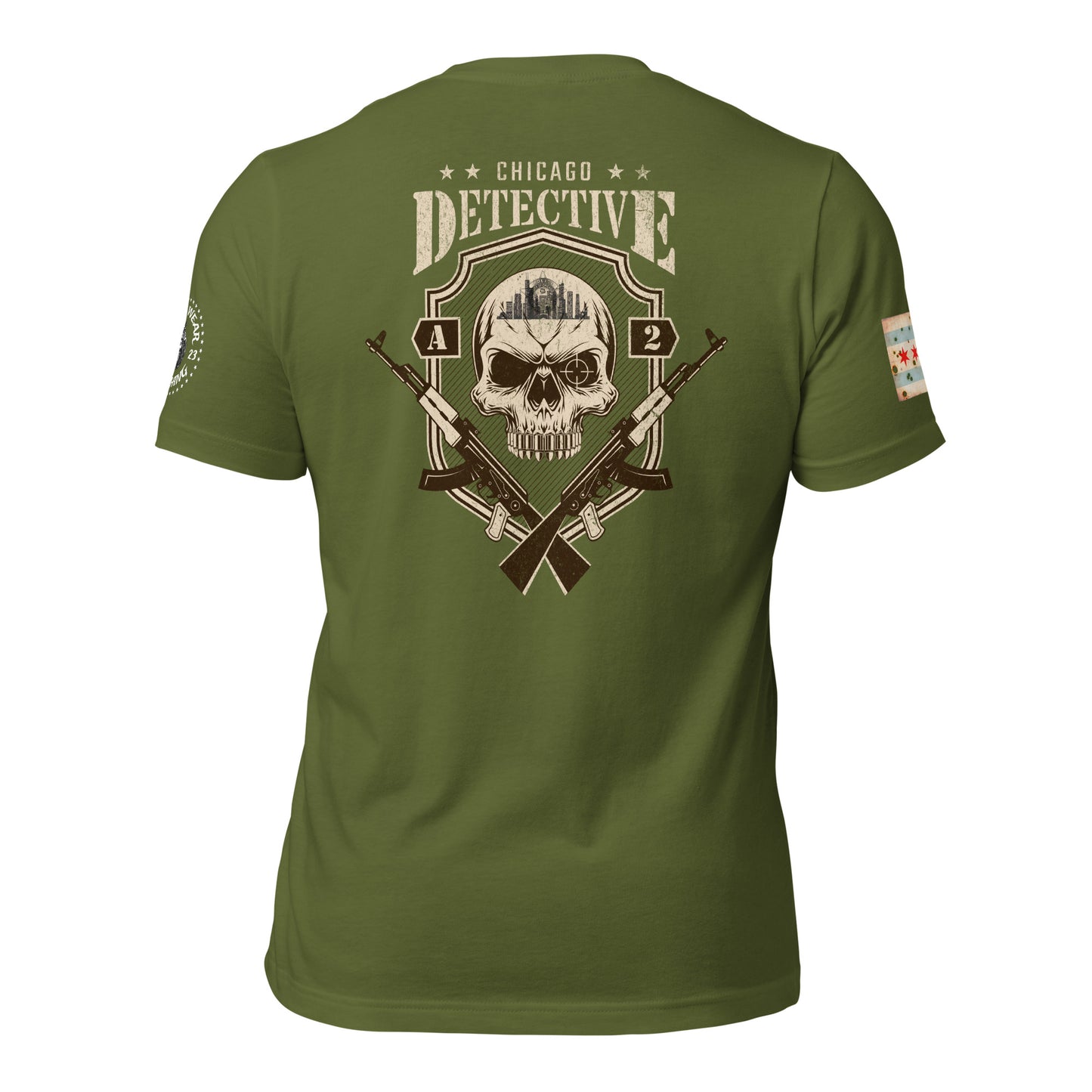 Area 2 - Chicago Police Detective Division Area 2 “Sniper Skull” T-Shirt by Alpha Wear