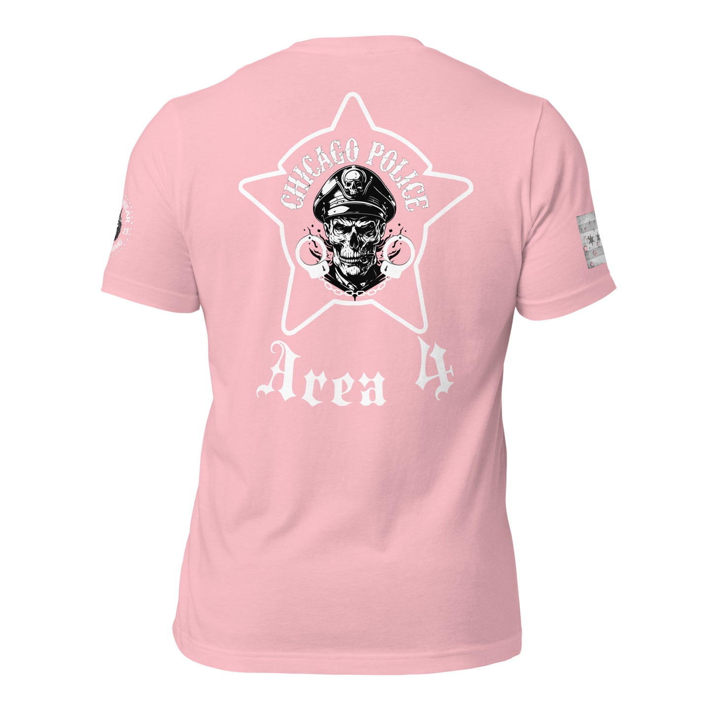 Area 4 - Chicago Police Area 4 Detective Division - CPD Biker Inspired T-Shirt