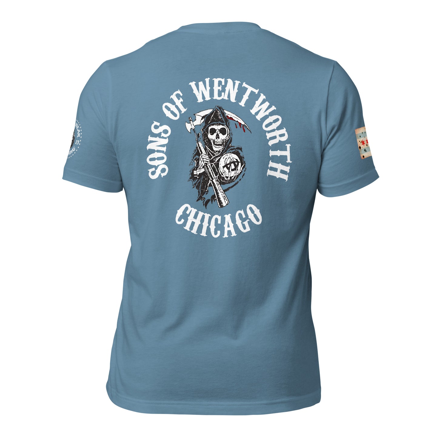 District 002 - Wentworth: Chicago Police Sons of Anarchy Inspired Tee Shirt