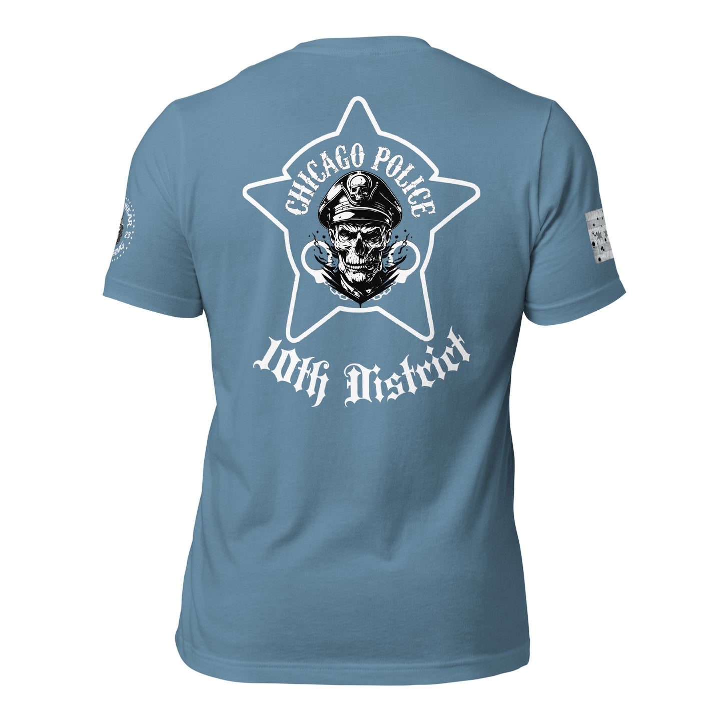 District 010 - Chicago Police 010th District Marquette Ogden - CPD Biker Inspired Tee Shirt