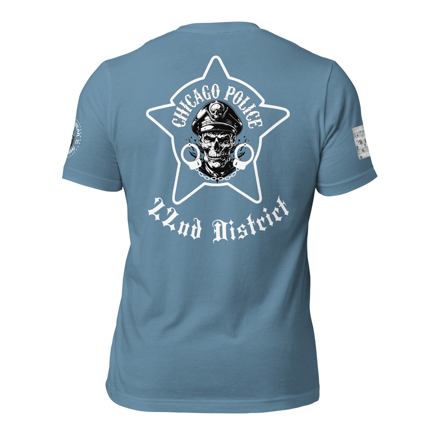 District 022 - Chicago Police 022nd District Morgan Park - CPD Biker Inspired Tee Shirt