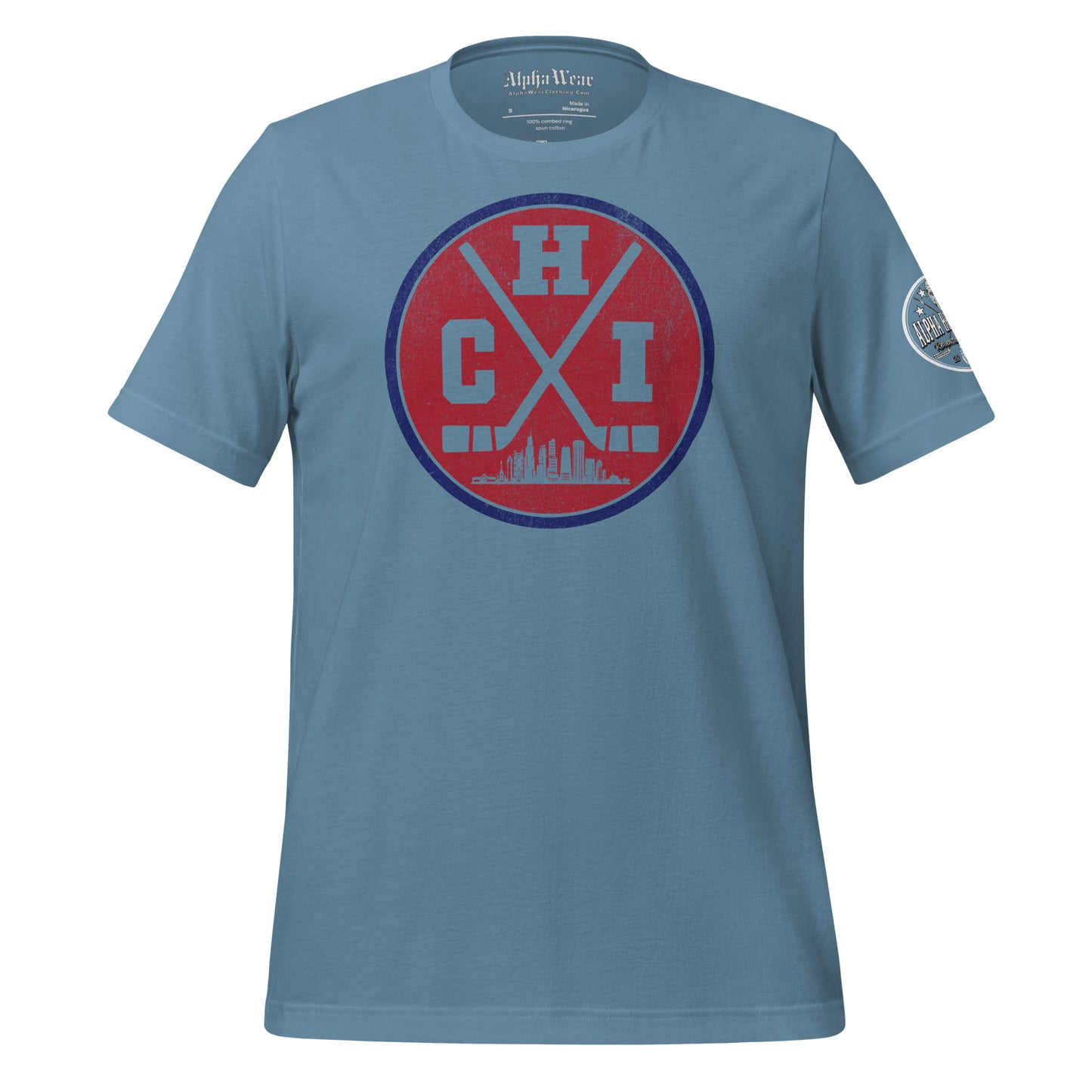 Chicago Hockey Logo Unisex T-Shirt by Alpha Hockey Club