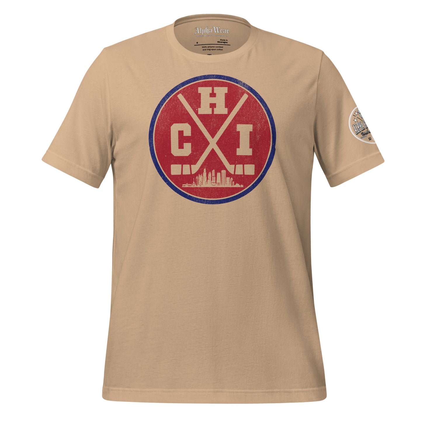 Chicago Hockey Logo Unisex T-Shirt by Alpha Hockey Club