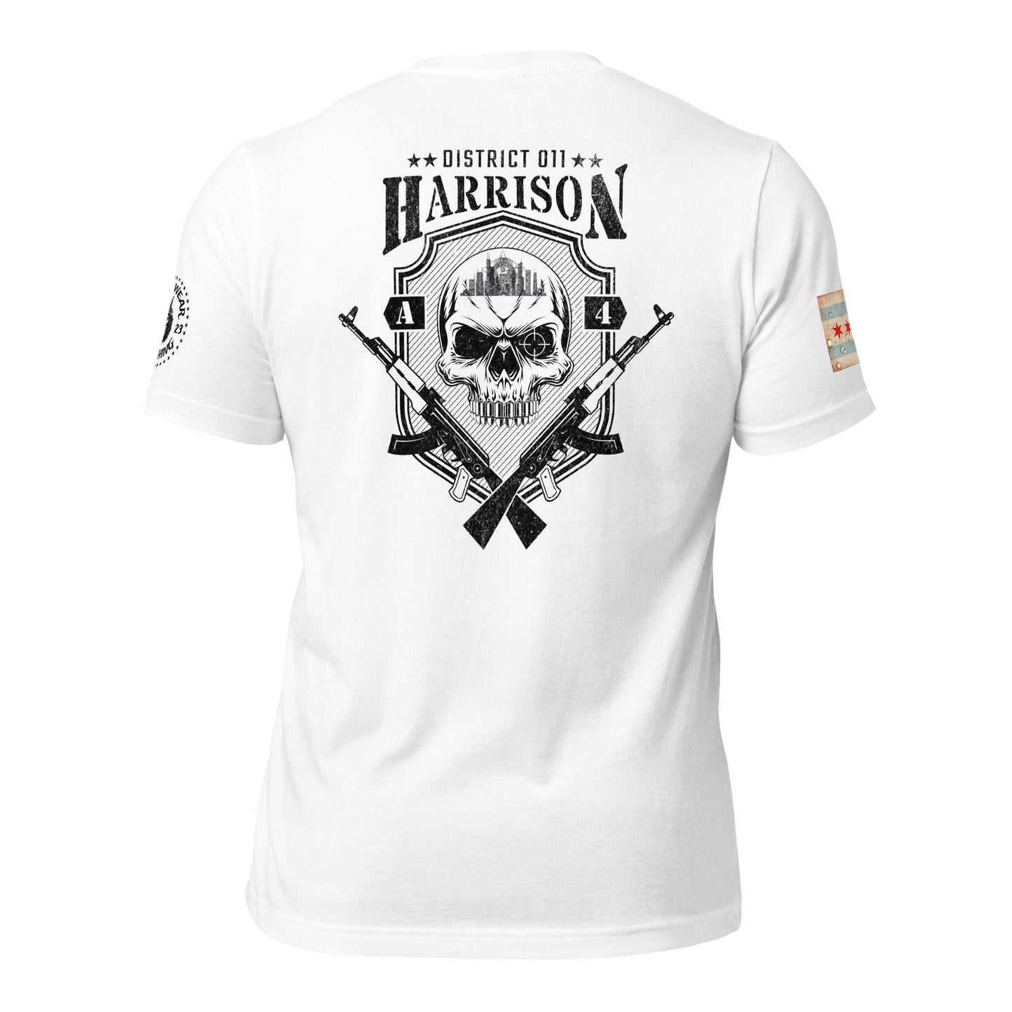 District 011 - Chicago Police 011th District Harrison “Sniper Skull” T-Shirt by Alpha Wear