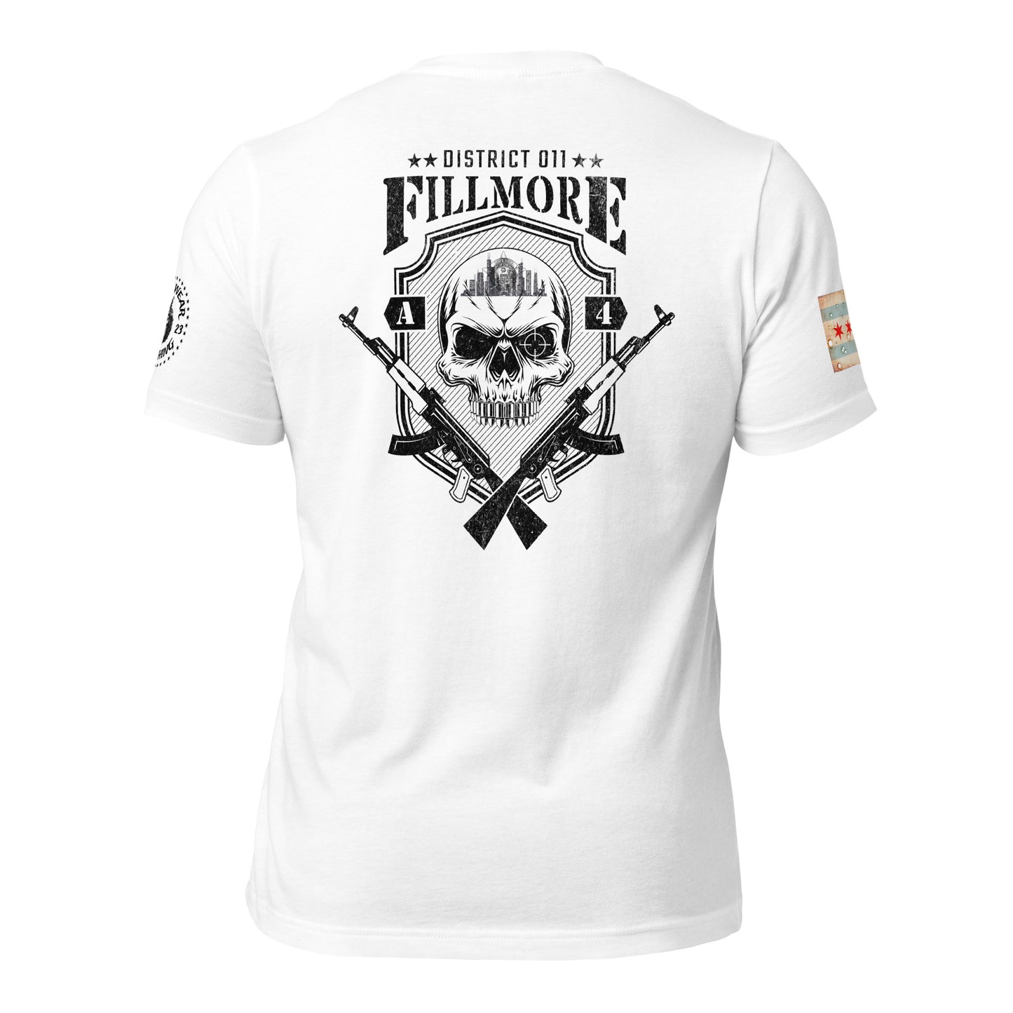 District 011 - Chicago Police 011th District Fillmore “Sniper Skull” T-Shirt by Alpha Wear