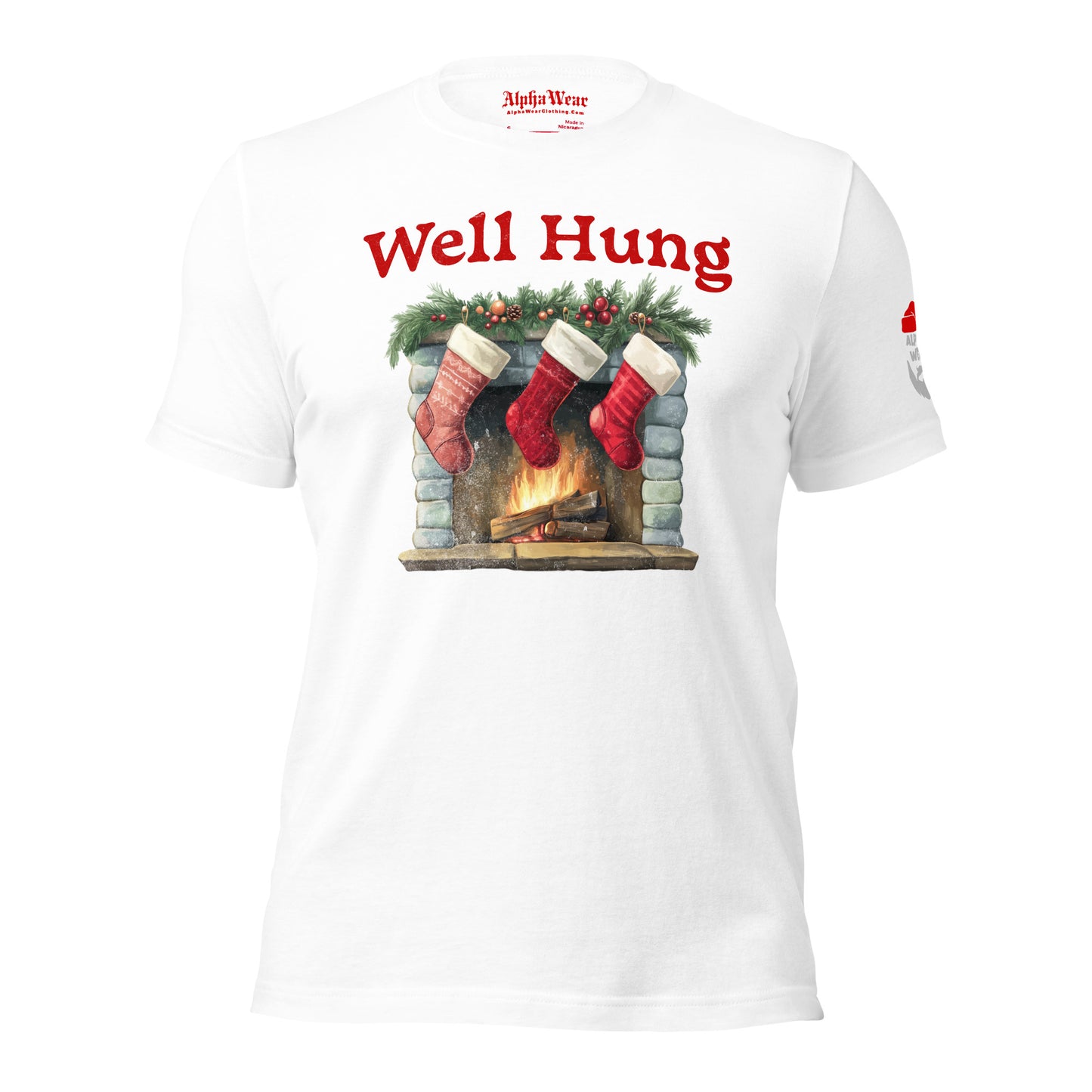 “Well Hung” Christmas Holiday T-Shirt by Alpha Wear