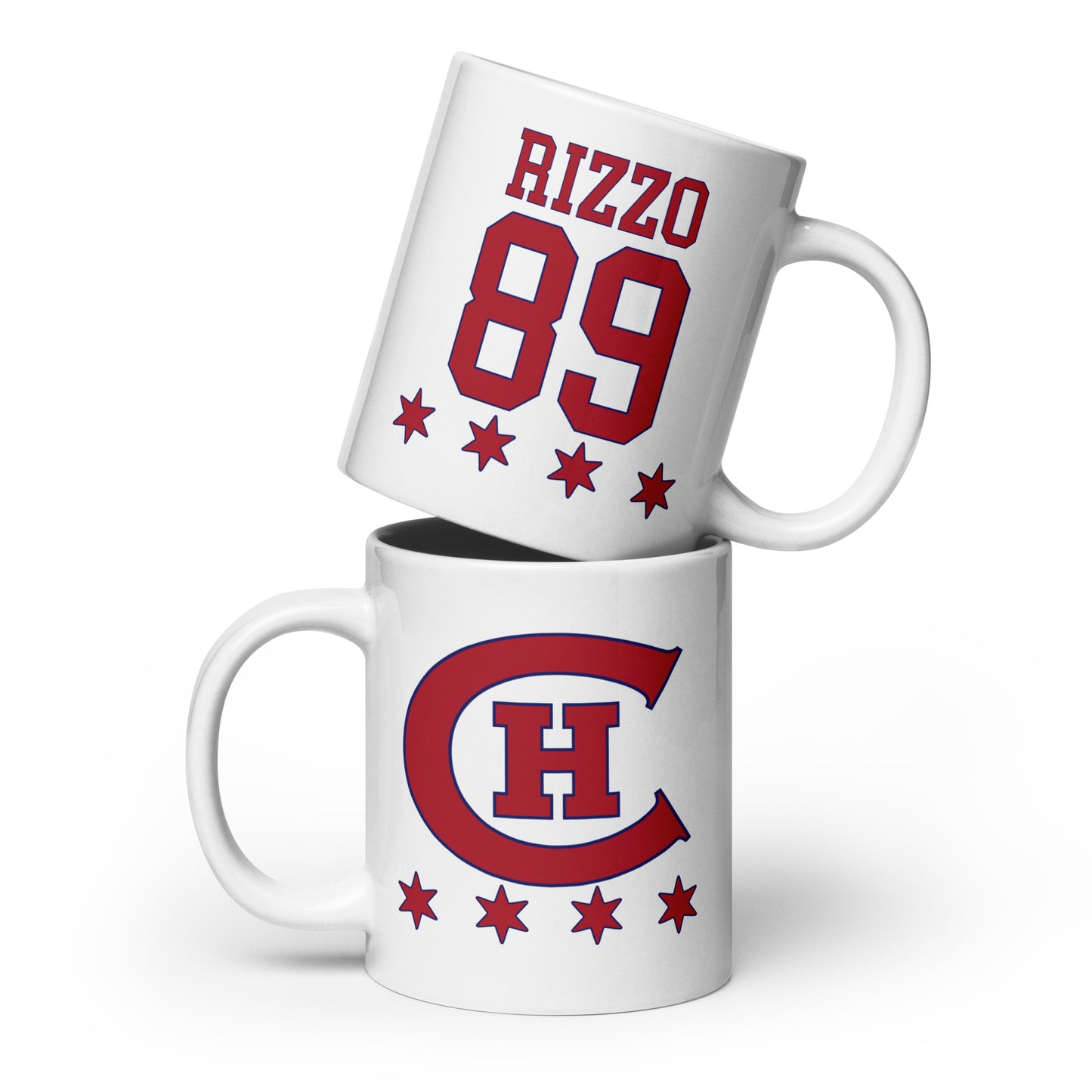 Old Time Hockey Chicago Hockey Club Customizable  Coffee Mug by Alpha Hockey Club