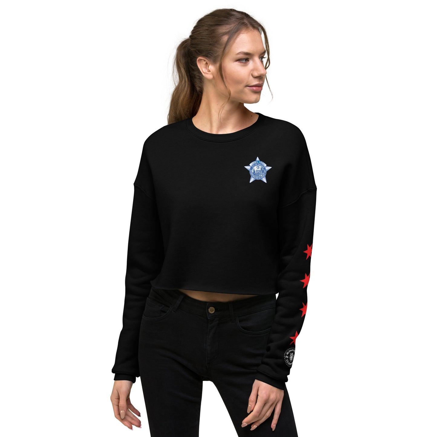 Chicago Police 010th District Marquette Women's Crop Sweatshirt