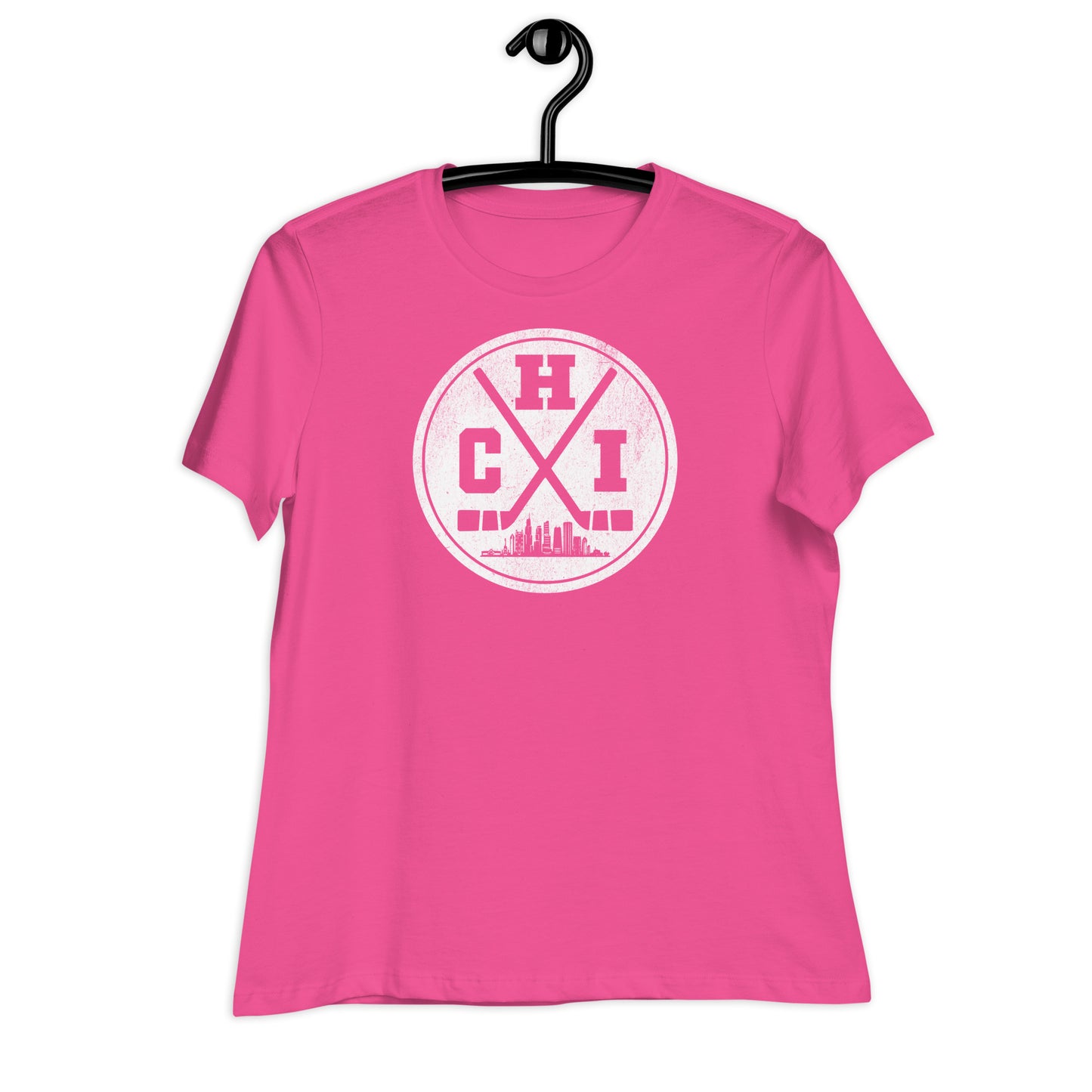 Chicago Hockey Logo Women's Relaxed T-Shirt by Alpha Hockey Club