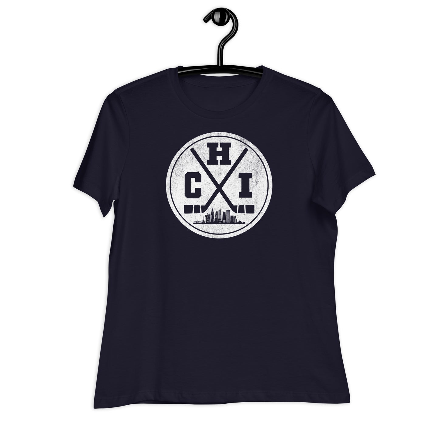 Chicago Hockey Logo Women's Relaxed T-Shirt by Alpha Hockey Club